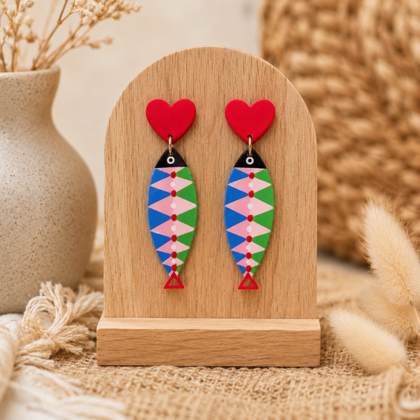 🐟 Boucles d'oreilles Poisson - Bijou artisanal ultra léger ✨